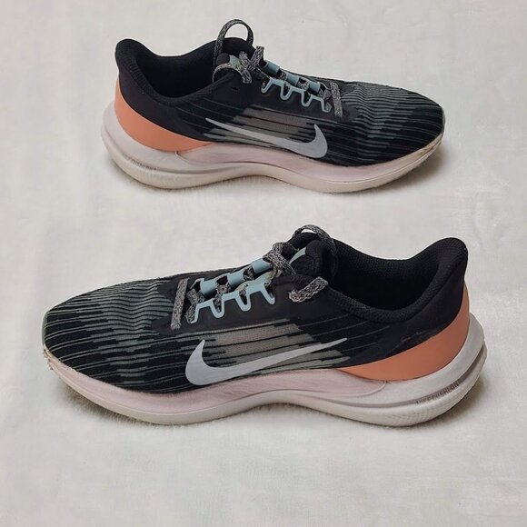 Nike Womens Air Winflo 9 Black Pink Running Shoes Sneakers Size 7 DD8686-004 - Picture 9 of 12